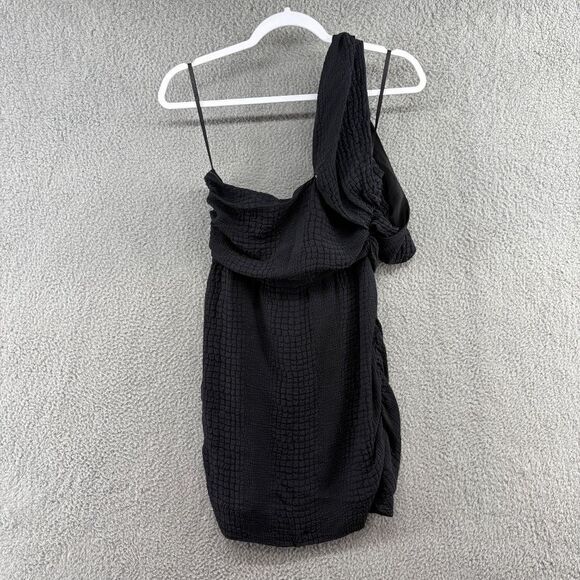 Affliction Women's silk Dress Bailey Tunic Dress Black Premium size 4 - Picture 4 of 13